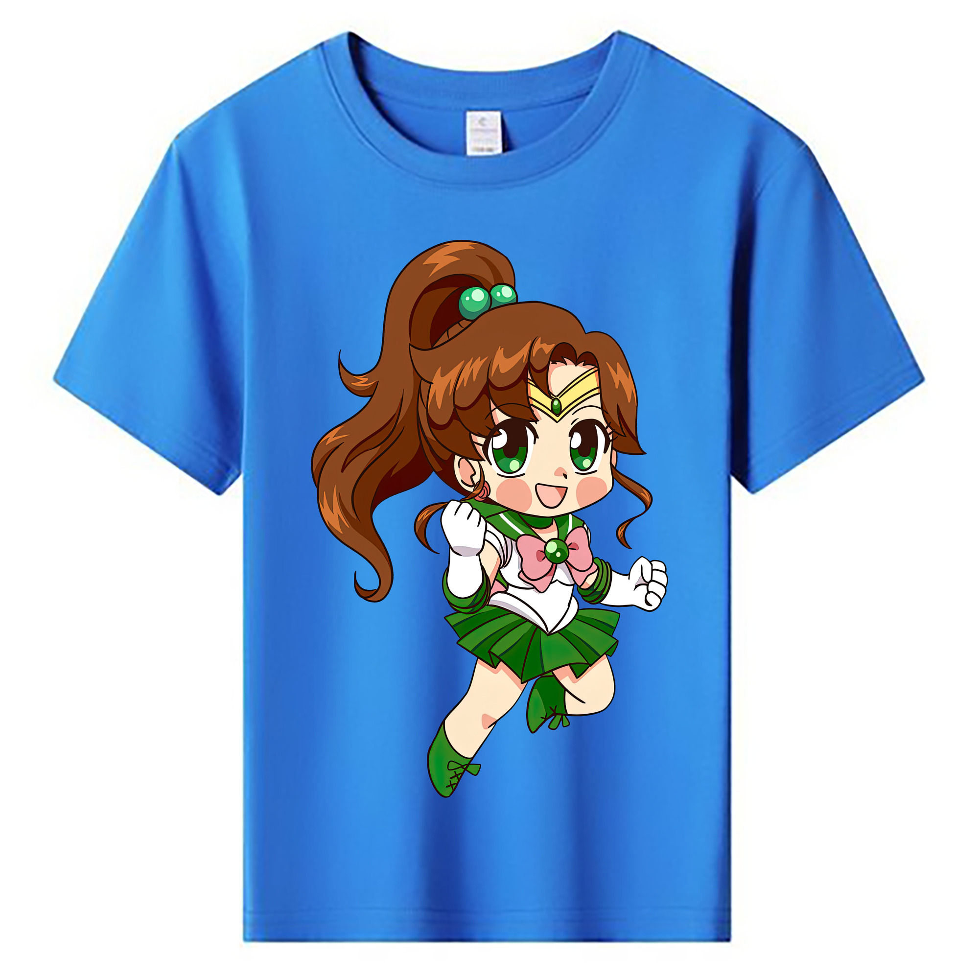 （画像用） 美少女戦士セーラームーン 木野 まこと きの まこと Sailor Moon Kino Makoto （セーラージュピター；Sailor Jupiter） 綿100％キッズTシャツ（フロントプリント）